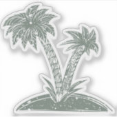 Tropisch eiland sticker (Voorkant)