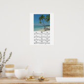 Tropisch eiland strand 2012 kalender poster afdruk (Keuken)