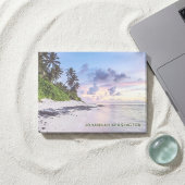 Tropisch eiland strand kust zonsondergang post-it® notes