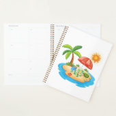 Tropisch Eiland Strand Schildpad Palmboom Picknick Planner (Display)