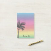 Tropisch eiland Sunset | Aangepaste palmboom Post-it® Notes (Op bureau)