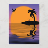 Tropisch eiland Sunset Briefkaart (Voorkant)