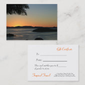 Tropisch eiland Sunset - Gift Certificate Kortingskaartje (Voorkant / Achterkant)