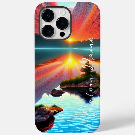 Tropisch eiland Sunset over heldere oceaan Case-Mate iPhone Case (Achterkant)