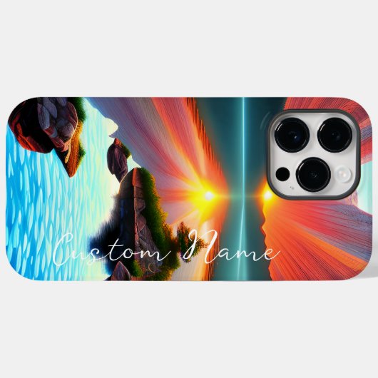 Tropisch eiland Sunset over heldere oceaan Case-Mate iPhone Case (Achterkant (horizontaal))