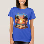 Tropisch eiland Sunset Tranquility T-shirt (Voorkant)