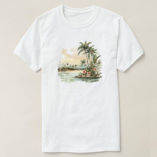 Tropisch eiland T-Shirt (Design voorkant)