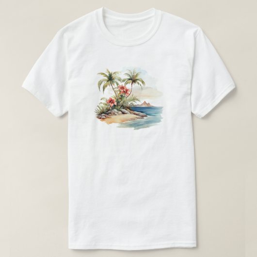 Tropisch eiland T-Shirt (Design voorkant)
