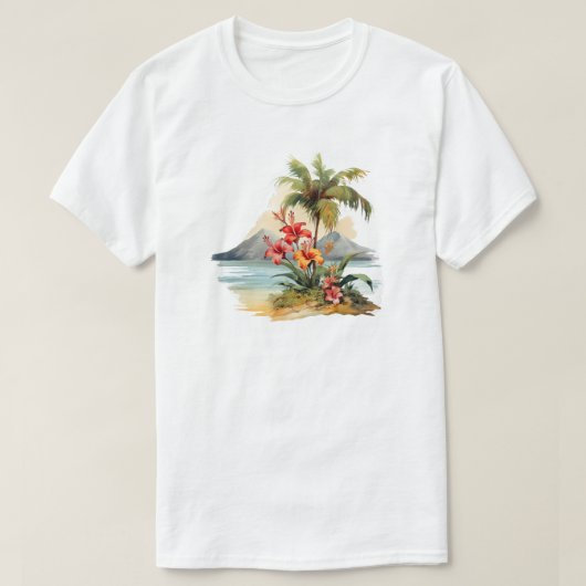Tropisch eiland T-Shirt (Design voorkant)