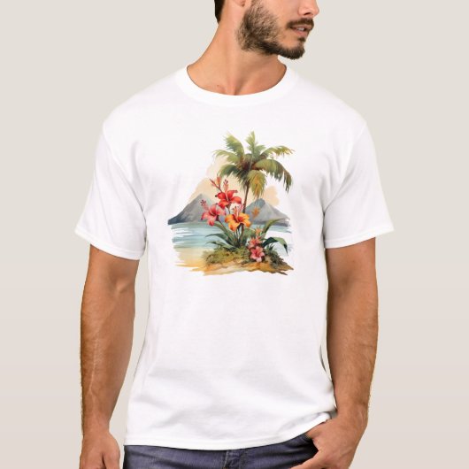 Tropisch eiland T-Shirt (Voorkant)