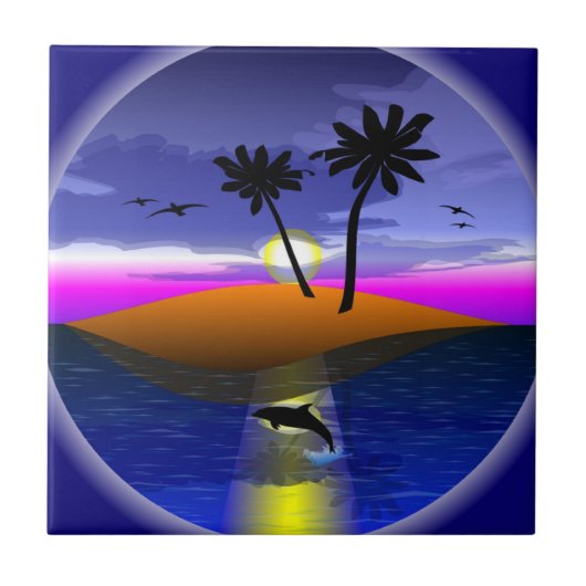 TROPISCH EILAND TEGELTJE (Voorkant)