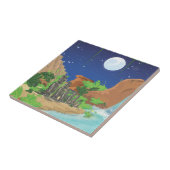 Tropisch eiland tegeltje (Zijkant)