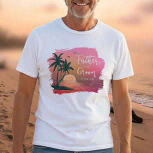 Tropisch eiland Vader van de bruidegom Roze ID581 T-shirt