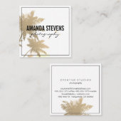 Tropisch eiland vierkante visitekaartje (Voorkant / Achterkant)