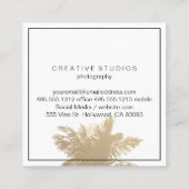 Tropisch eiland vierkante visitekaartje (Achterkant)