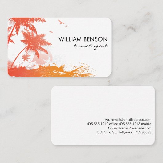 Tropisch eiland visitekaartje (Voorkant / Achterkant)