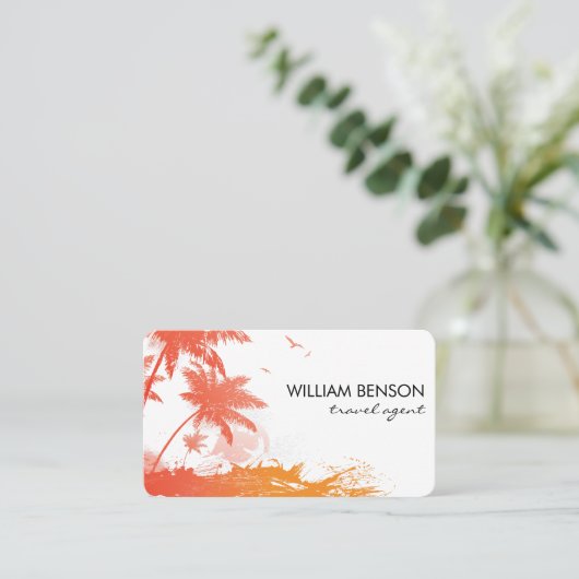 Tropisch eiland visitekaartje (Staand voorkant)