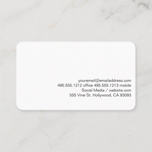 Tropisch eiland visitekaartje (Achterkant)