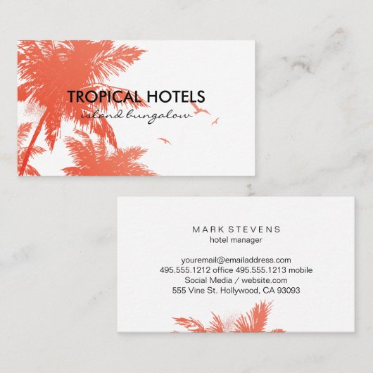 Tropisch eiland visitekaartje (Voorkant / Achterkant)
