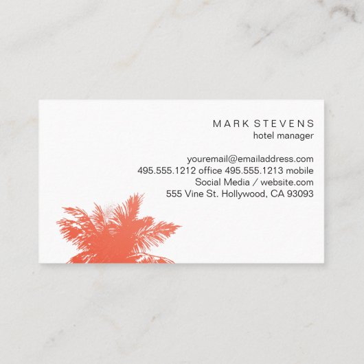 Tropisch eiland visitekaartje (Achterkant)