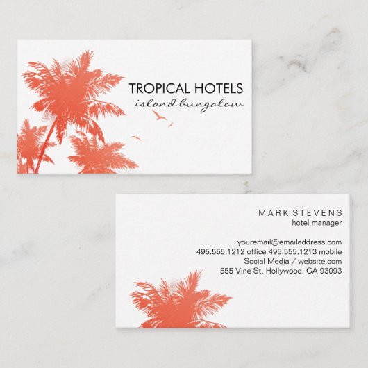 Tropisch eiland visitekaartje (Voorkant / Achterkant)