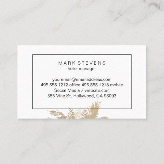 Tropisch eiland visitekaartje (Achterkant)