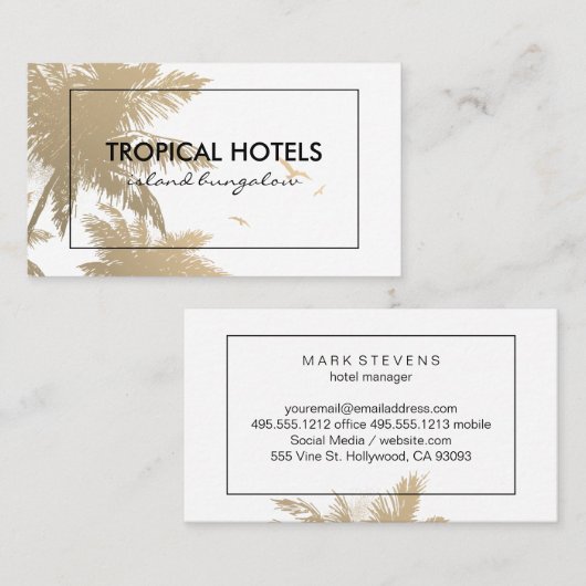 Tropisch eiland visitekaartje (Voorkant / Achterkant)
