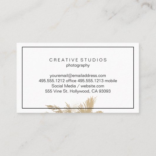 Tropisch eiland visitekaartje (Achterkant)