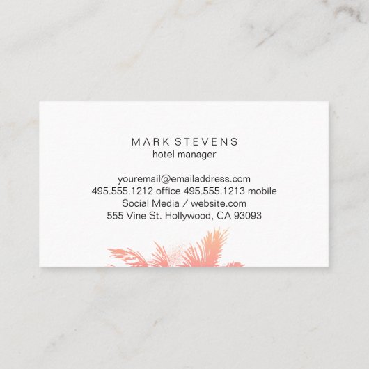 Tropisch eiland visitekaartje (Achterkant)