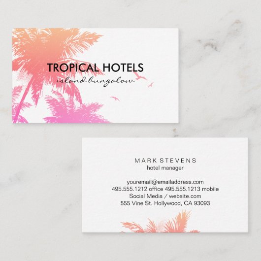 Tropisch eiland visitekaartje (Voorkant / Achterkant)