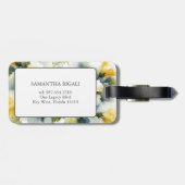 Tropisch eiland Waterverf Hibiscus Bagagelabel (Achterkant horizontaal)