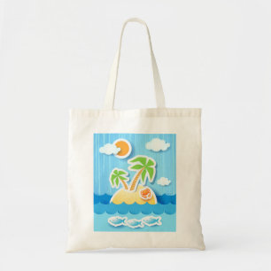Tropisch eiland, zak tote bag
