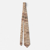 tropisch eiland zomer strand rustieke beige rotan stropdas (Achterkant)