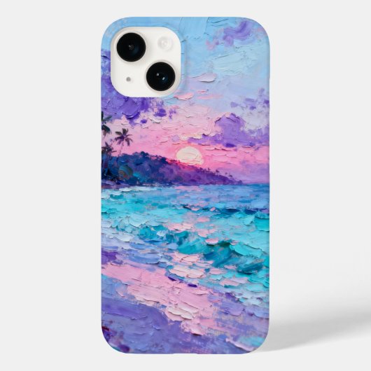 Tropisch Eiland Zonsondergang Landschap Case-Mate iPhone Case (Achterkant)