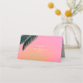 Tropisch Eiland Zonsopgang Bruiloft Tafel Roze ID5 Plaatskaartje (Achterkant)