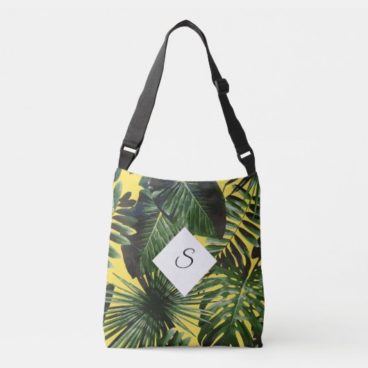 Tropisch eilandje met je Initialen Crossbody Tas (Voorkant)