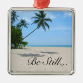 Tropisch eilandornament metalen ornament (Voorkant)