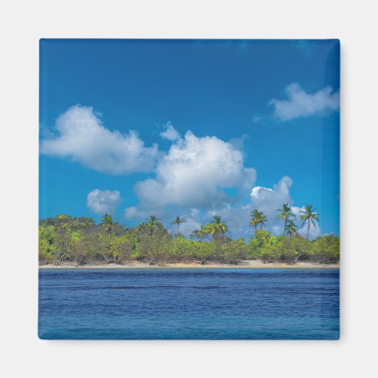Tropisch eilandparadijs met palmbomen  magneet (Voorkant)
