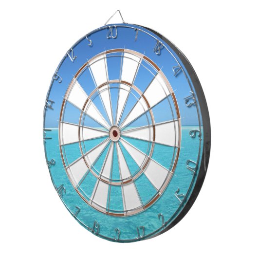 Tropisch eilandstrand dartbord (Voorkant Rechts)