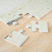 Tropisch eilandstrand met witte zand en palmbomen legpuzzel (Zijkant)