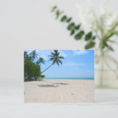Tropisch eilandstrand, Seychellen) Briefkaart (Staand voorkant)
