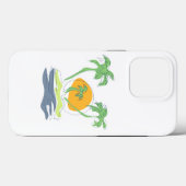 Tropisch eilandstrand. Straalboom omtrekken Case-Mate iPhone Case (Achterkant (horizontaal))