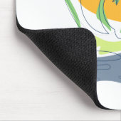 Tropisch eilandstrand. Straalboom omtrekken Muismat (Hoek)