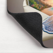 Tropisch eilandtafereel in envelop muismat (Hoek)