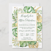 Tropisch Einde-van-het-sprookjes Bruiloftsfeest na Kaart (Voorkant)