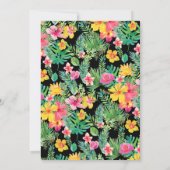 Tropisch Elegance Bride Gown Vrijgezellenfeest Kaart (Achterkant)