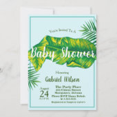 Tropisch elegant Banana Leaf & Palms Kaart (Voorkant)