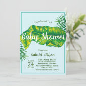 Tropisch elegant Banana Leaf & Palms Kaart (Staand voorkant)