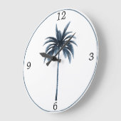 tropisch elegant blauw Lijst met palmbomen Grote Klok (Hoek)