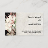 Tropisch Elegant Floral Orchid Foliage Greenery Visitekaartje (Achterkant)